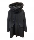 DIET BUTCHER SLIM SKINダイエットブッチャースリムスキン）の古着「フリースライナーメルトンモッズコート」｜ブラック