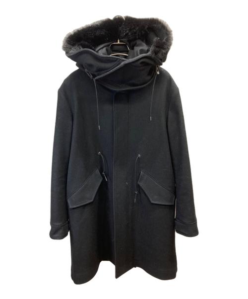 DIET BUTCHER SLIM SKIN（ダイエットブッチャースリムスキン）DIET BUTCHER SLIM SKIN (ダイエットブッチャースリムスキン) フリースライナーメルトンモッズコート ブラック サイズ:1の古着・服飾アイテム