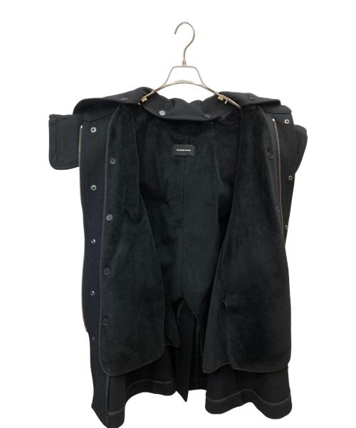 DIET BUTCHER SLIM SKIN（ダイエットブッチャースリムスキン）DIET BUTCHER SLIM SKIN (ダイエットブッチャースリムスキン) フリースライナーメルトンモッズコート ブラック サイズ:1の古着・服飾アイテム