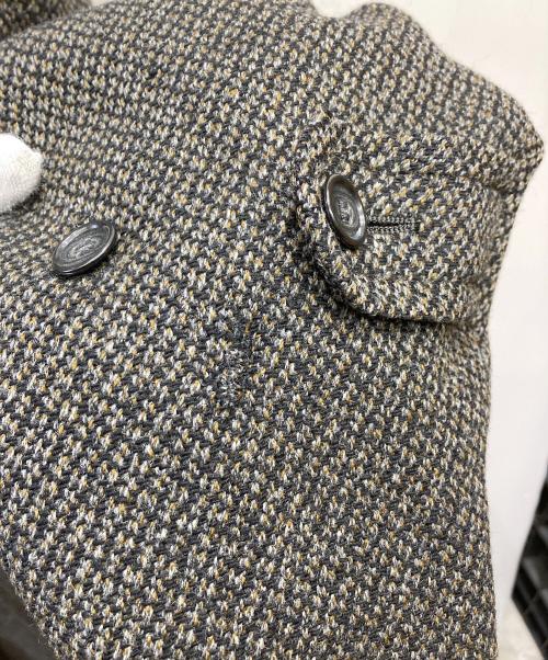 TIMELY CLOTHES（タイムリークローシーズ）TIMELY CLOTHES (タイムリークローシーズ) ステンカラーツイードコート ブラウン サイズ:Lの古着・服飾アイテム