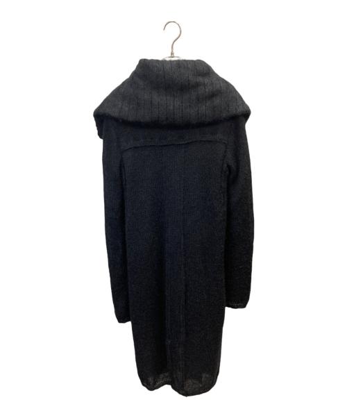 KOHSHIN SATOH（コウシンサトウ）KOHSHIN SATOH (コウシンサトウ) ビッグカラーモヘアブレンドコート ブラック サイズ:36の古着・服飾アイテム