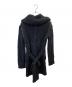 KOHSHIN SATOH (コウシンサトウ) ショールカラーモヘアブレンドコート ブラック サイズ:36：6000円
