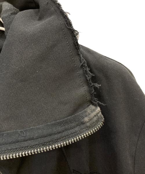 Thom Krom（トムクロム）THOM KROM (トムクロム) フーディレイヤードモッズコート ブラック サイズ:Mの古着・服飾アイテム