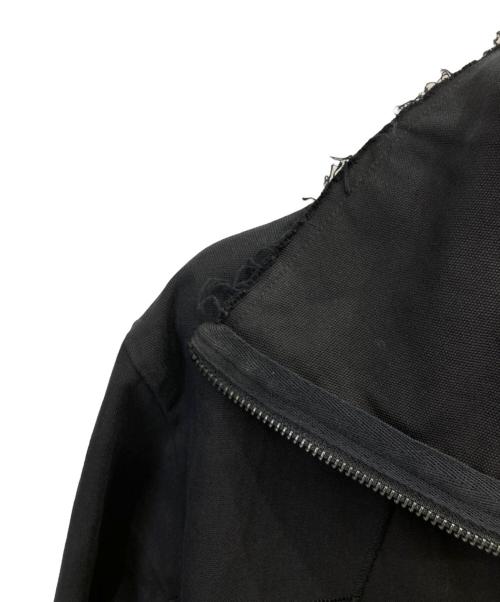 Thom Krom（トムクロム）THOM KROM (トムクロム) フーディレイヤードモッズコート ブラック サイズ:Mの古着・服飾アイテム