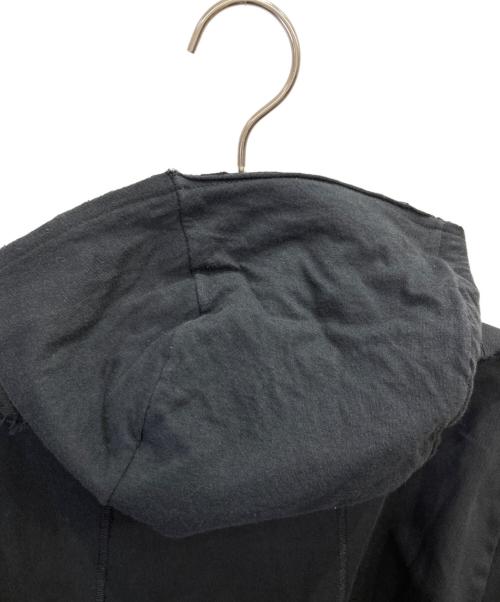 Thom Krom（トムクロム）THOM KROM (トムクロム) フーディレイヤードモッズコート ブラック サイズ:Mの古着・服飾アイテム