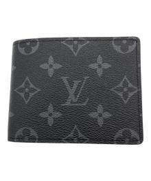 LOUIS VUITTON（ルイ ヴィトン）の古着「ポルトフォイユ・スレンダー モノグラム・エクリプス」｜ブラック