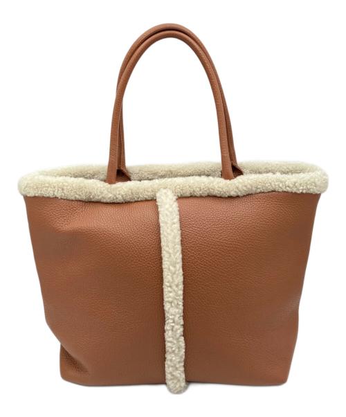 CHRISTIAN VILLA（クリスチャンヴィラ）CHRISTIAN VILLA (クリスチャンヴィラ) ムートントートバッグ ブラウンの古着・服飾アイテム