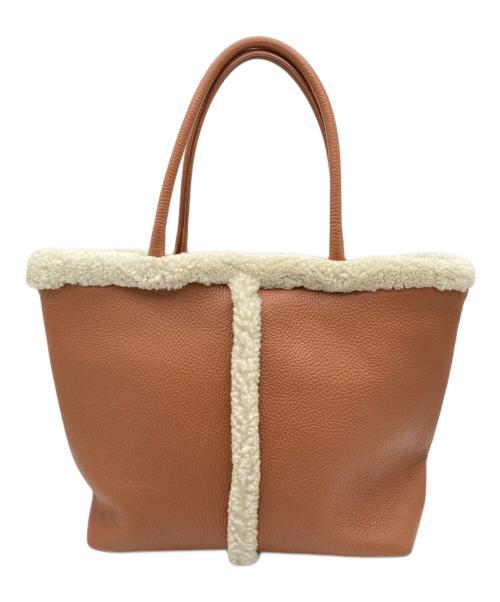 CHRISTIAN VILLA（クリスチャンヴィラ）CHRISTIAN VILLA (クリスチャンヴィラ) ムートントートバッグ ブラウンの古着・服飾アイテム