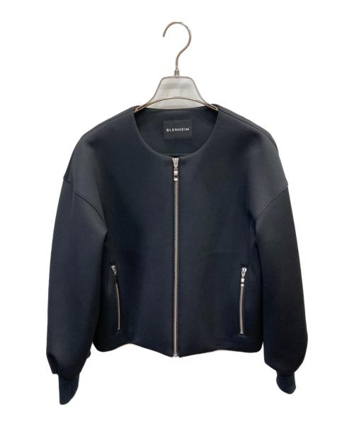 BLENHEIM（ブレンヘイム）BLENHEIM (ブレンヘイム) ボンディングノーカラージャケット ブラック サイズ:XSの古着・服飾アイテム