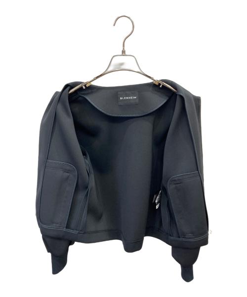 BLENHEIM（ブレンヘイム）BLENHEIM (ブレンヘイム) ボンディングノーカラージャケット ブラック サイズ:XSの古着・服飾アイテム