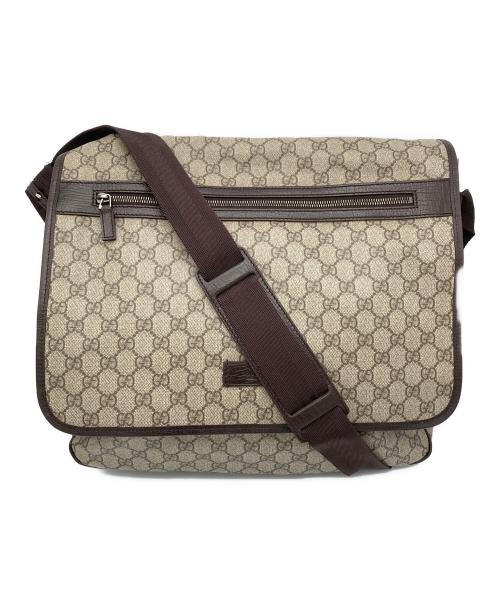 GUCCI（グッチ）GUCCI (グッチ) GGスプリームメッセンジャーバッグ ブラウンの古着・服飾アイテム