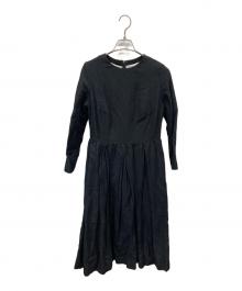 YAECA WRITE（ヤエカ ライト）の古着「タックドレスワンピース」｜ブラック