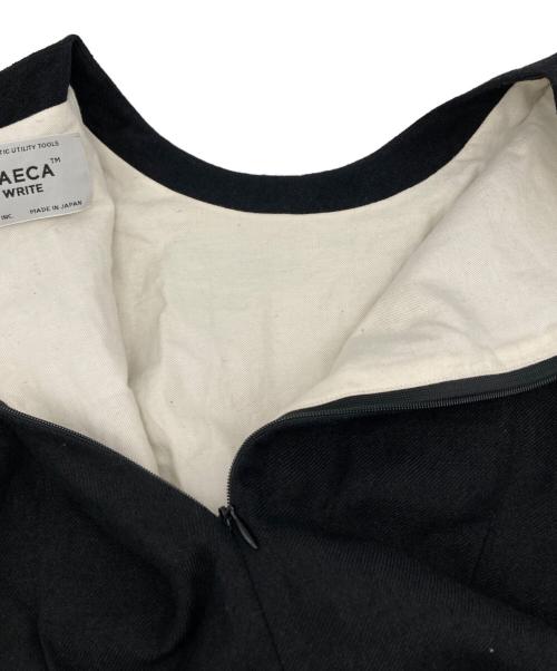 YAECA WRITE（ヤエカ ライト）YAECA WRITE (ヤエカ ライト) タックドレスワンピース ブラック サイズ:Sの古着・服飾アイテム