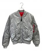 ALPHAアルファ）の古着「スリムフィットMA-1ジャケット」｜グレー