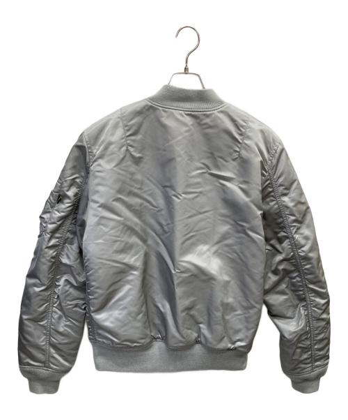 ALPHA（アルファ）ALPHA (アルファ) スリムフィットMA-1ジャケット グレー サイズ:Ⅼの古着・服飾アイテム