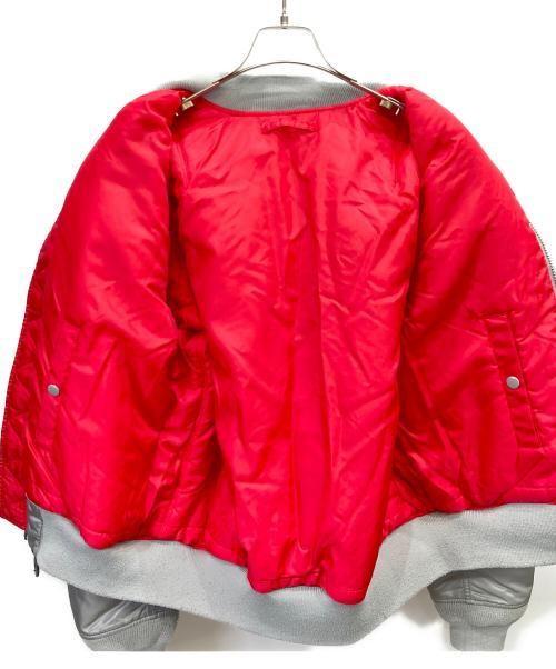 ALPHA（アルファ）ALPHA (アルファ) スリムフィットMA-1ジャケット グレー サイズ:Ⅼの古着・服飾アイテム