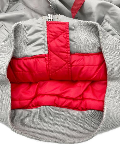 ALPHA（アルファ）ALPHA (アルファ) スリムフィットMA-1ジャケット グレー サイズ:Ⅼの古着・服飾アイテム