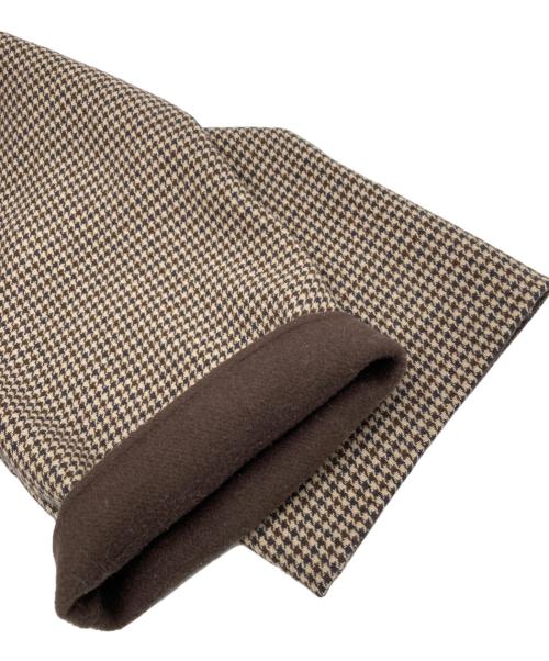 GALERIE VIE（ギャルリーヴィー）GALERIE VIE (ギャルリーヴィー) ウールダブルフェイスダブルブレストノーカラーコート ブラウン サイズ:36の古着・服飾アイテム