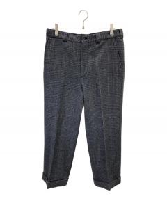 中古・古着通販】sulvam (サルバム) FANCY TWEED WIDE PANTS ブルー