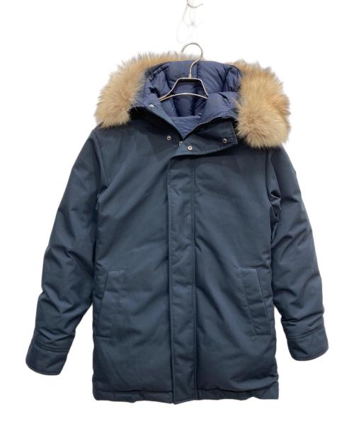 Pyrenex（ピレネックス）Pyrenex (ピレネックス) ANNECY フーデッドファーダウンジャケット ネイビー サイズ:Sの古着・服飾アイテム