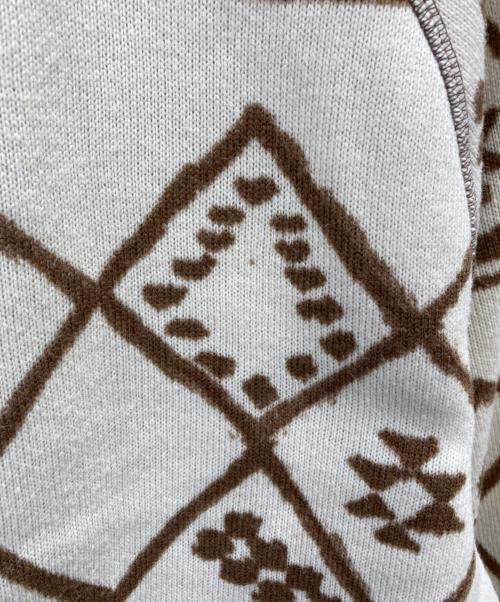 THE NORTH FACE（ザ ノース フェイス）THE NORTH FACE (ザ ノース フェイス) Printed Gordon Lyons 1/4 Zip Sweater ベージュ サイズ:Mの古着・服飾アイテム