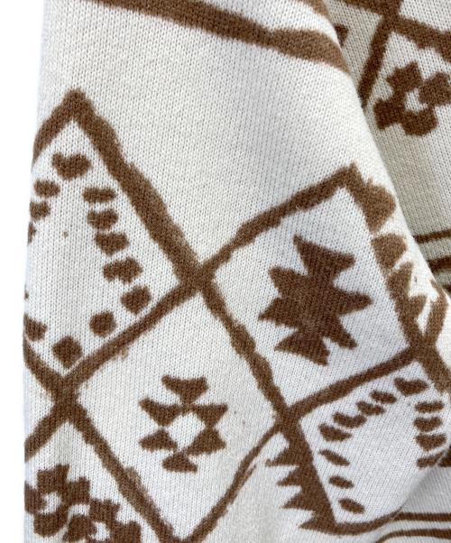 THE NORTH FACE（ザ ノース フェイス）THE NORTH FACE (ザ ノース フェイス) Printed Gordon Lyons 1/4 Zip Sweater ベージュ サイズ:Mの古着・服飾アイテム