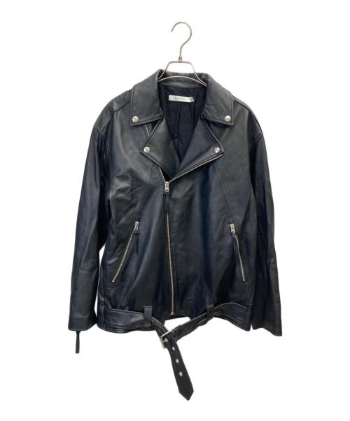 moussy（マウジー）moussy (マウジー) OVERSIZED LEATHER ジャケット ブラック サイズ:FREEの古着・服飾アイテム