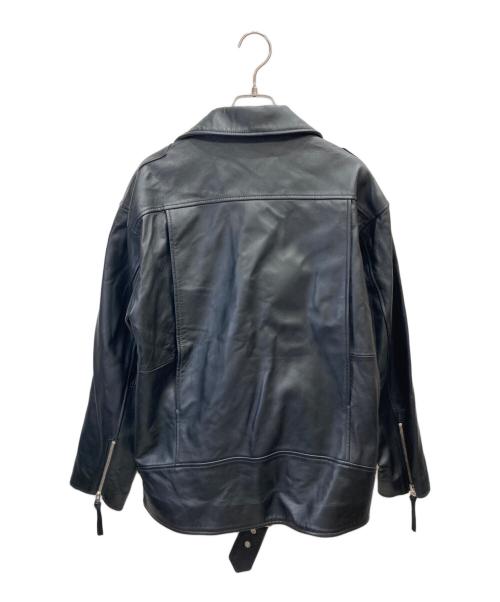 moussy（マウジー）moussy (マウジー) OVERSIZED LEATHER ジャケット ブラック サイズ:FREEの古着・服飾アイテム