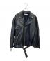 moussy（マウジー）の古着「OVERSIZED LEATHER ジャケット」｜ブラック