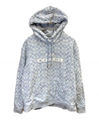 中古・古着通販】COACH (コーチ) シグネチャーロゴパーカー ブルー