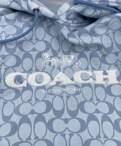 COACH（コーチ）COACH (コーチ) シグネチャーロゴパーカー ブルー サイズ:Mの古着・服飾アイテム