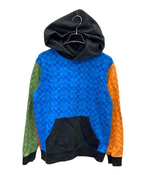 COACH（コーチ）COACH (コーチ) Colorblock Signature プルオーバーパーカー マルチカラー サイズ:Sの古着・服飾アイテム