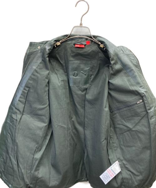 PUMA（プーマ）PUMA (プーマ) DUCATI (ドゥカティ) ピッグレザージャケット グリーン サイズ:Mの古着・服飾アイテム
