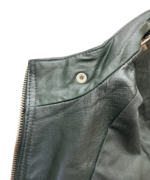 PUMA（プーマ）PUMA (プーマ) DUCATI (ドゥカティ) ピッグレザージャケット グリーン サイズ:Mの古着・服飾アイテム