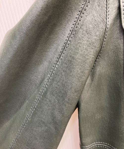 PUMA（プーマ）PUMA (プーマ) DUCATI (ドゥカティ) ピッグレザージャケット グリーン サイズ:Mの古着・服飾アイテム