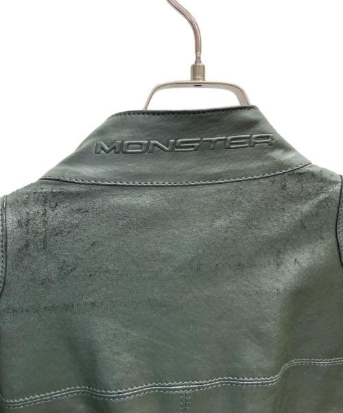 PUMA（プーマ）PUMA (プーマ) DUCATI (ドゥカティ) ピッグレザージャケット グリーン サイズ:Mの古着・服飾アイテム