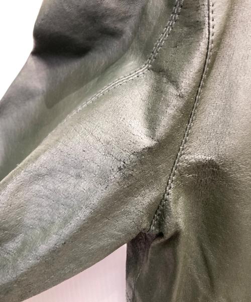 PUMA（プーマ）PUMA (プーマ) DUCATI (ドゥカティ) ピッグレザージャケット グリーン サイズ:Mの古着・服飾アイテム