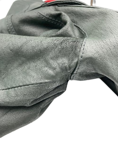 PUMA（プーマ）PUMA (プーマ) DUCATI (ドゥカティ) ピッグレザージャケット グリーン サイズ:Mの古着・服飾アイテム