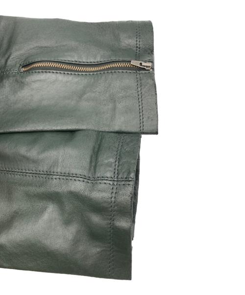 PUMA（プーマ）PUMA (プーマ) DUCATI (ドゥカティ) ピッグレザージャケット グリーン サイズ:Mの古着・服飾アイテム