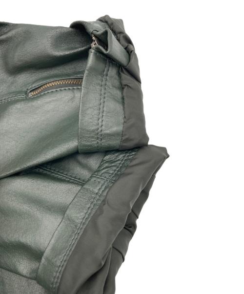 PUMA（プーマ）PUMA (プーマ) DUCATI (ドゥカティ) ピッグレザージャケット グリーン サイズ:Mの古着・服飾アイテム