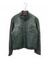 PUMA（プーマ）の古着「ピッグレザージャケット」｜グリーン