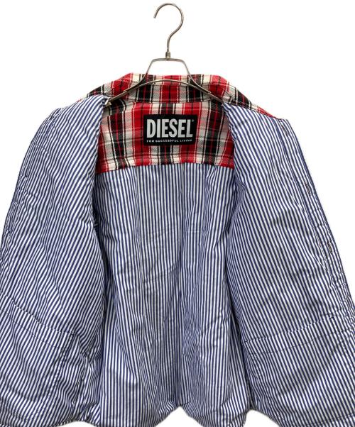 DIESEL（ディーゼル）DIESEL (ディーゼル) リバーシブル中綿チェックジャケット レッド サイズ:Sの古着・服飾アイテム