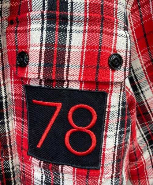 DIESEL（ディーゼル）DIESEL (ディーゼル) リバーシブル中綿チェックジャケット レッド サイズ:Sの古着・服飾アイテム