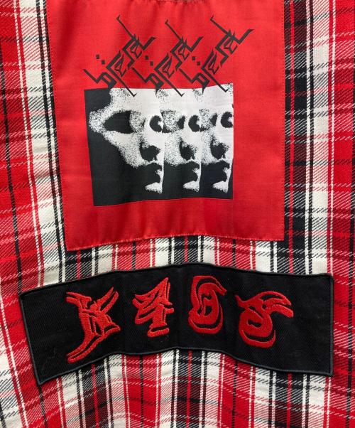 DIESEL（ディーゼル）DIESEL (ディーゼル) リバーシブル中綿チェックジャケット レッド サイズ:Sの古着・服飾アイテム