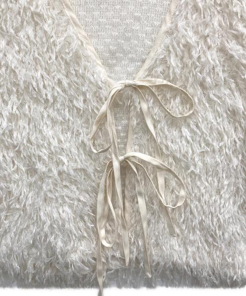 FRAY ID（フレイ アイディー）FRAY ID (フレイ アイディー) フェザーリボンカーディガン アイボリー サイズ:FREEの古着・服飾アイテム