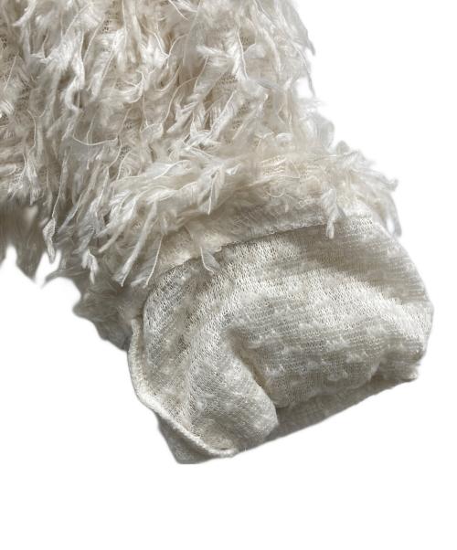 FRAY ID（フレイ アイディー）FRAY ID (フレイ アイディー) フェザーリボンカーディガン アイボリー サイズ:FREEの古着・服飾アイテム