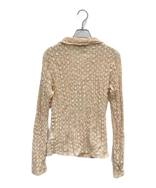 CODE A（コードエー）CODE A (コードエー) shrink lace blouse（シュリンク レース ブルゾン） ベージュ サイズ:FREEの古着・服飾アイテム