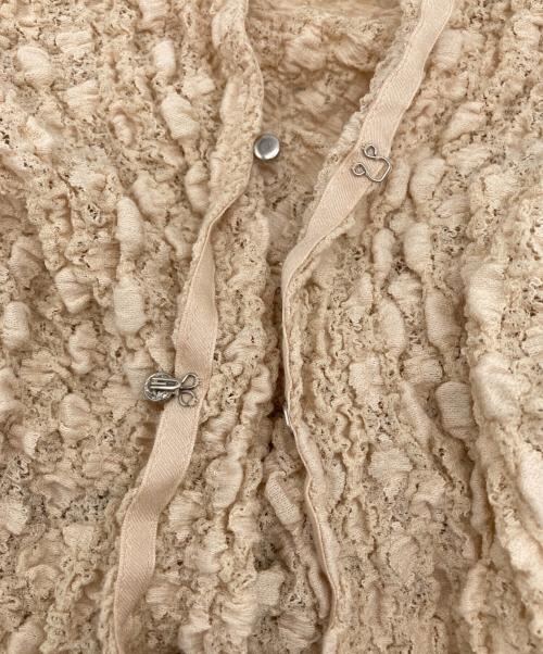 CODE A（コードエー）CODE A (コードエー) shrink lace blouse（シュリンク レース ブルゾン） ベージュ サイズ:FREEの古着・服飾アイテム