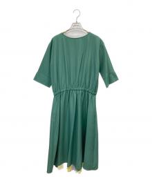 ふりふ（フリフ）の古着「背開き和モダン花柄ワンピース」｜グリーン