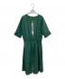ふりふ (フリフ) 背開き和モダン花柄ワンピース グリーン サイズ:M：4000円